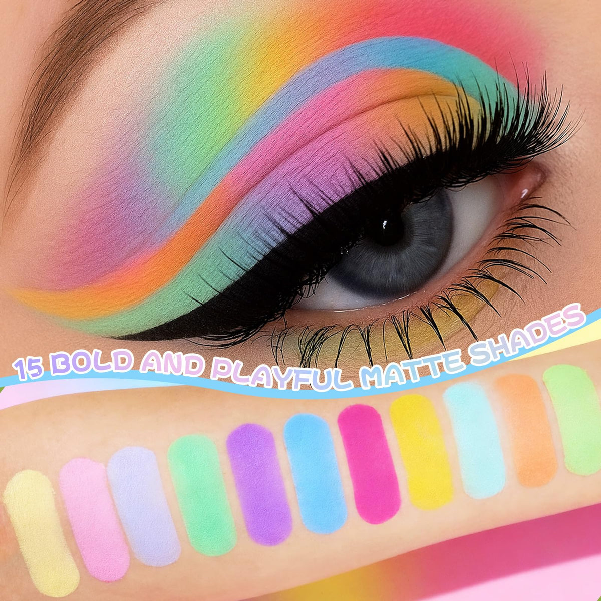 Colorful Matte 15 Shades Eyeshadow Palette L27383