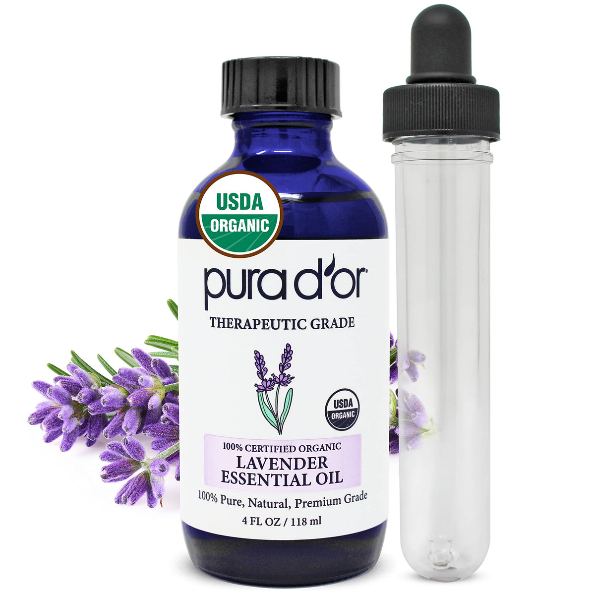 Organic Frankincense & Lavender Essential Oils 4oz C4470