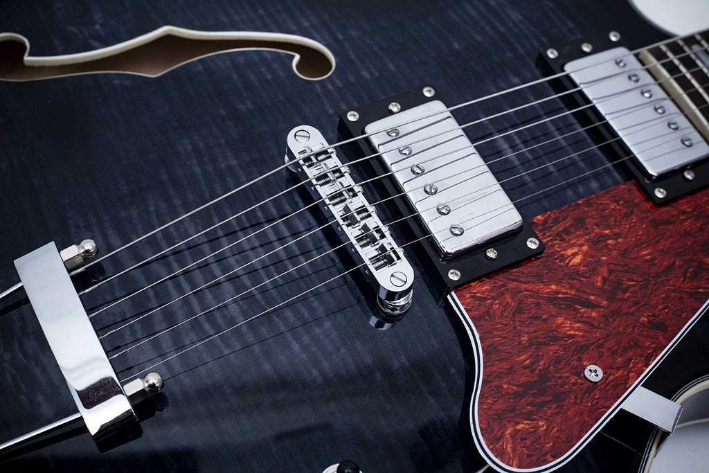 Black Semi-Hollow Body Electric Guitar with Gig Bag Y2706