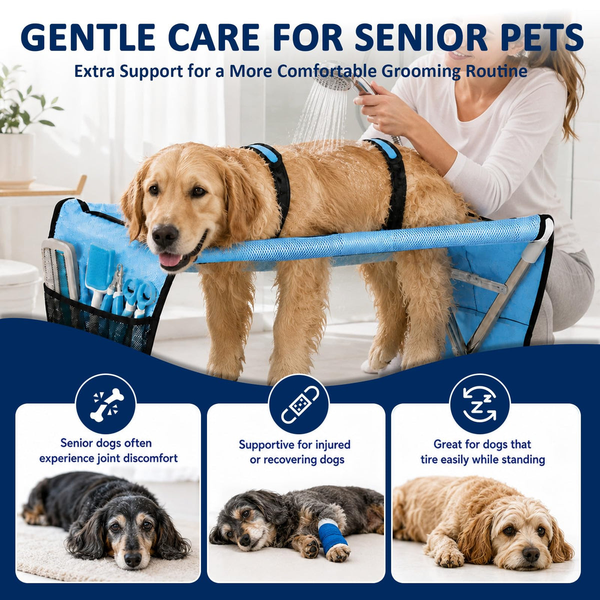 Pet Grooming Hammock with Stand D9912
