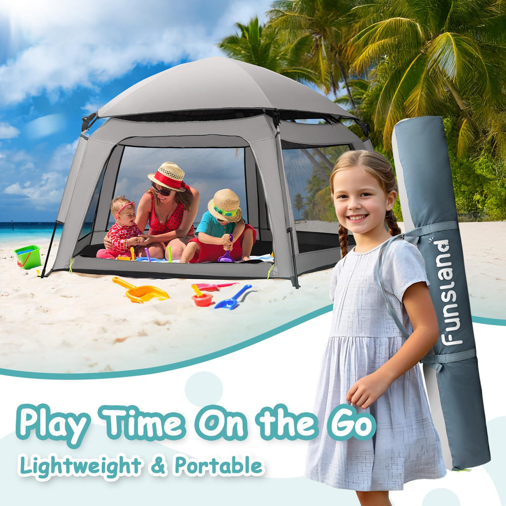 Pop-up Play Tent with Canopy Travel Bag A96627