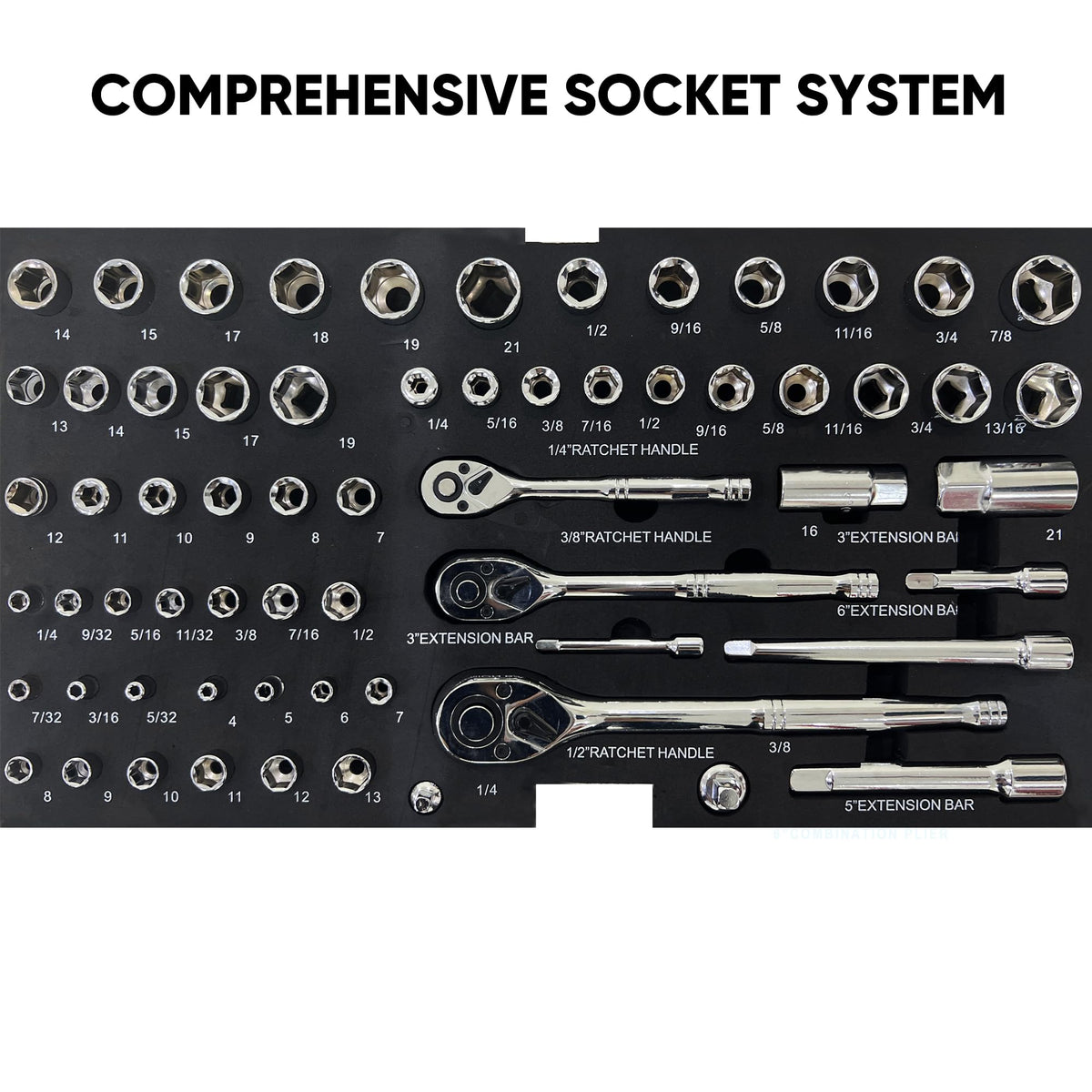 3-Drawer Steel Tool Chest with 439-Piece Mechanics Tool Set P5013
