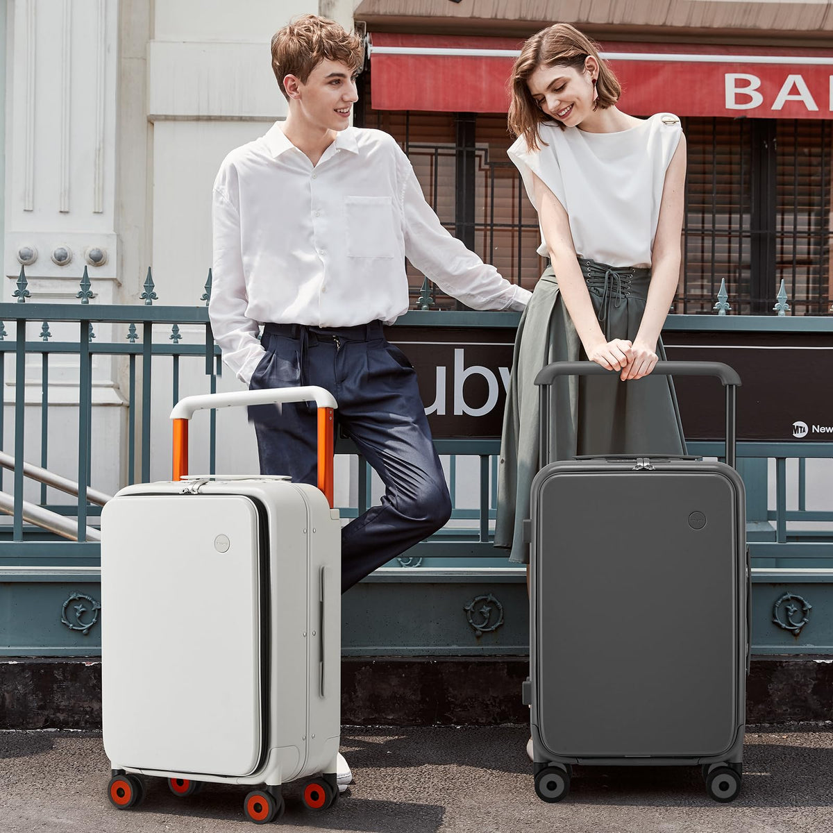 20 Inch Carry On Luggage Aluminum Frame Spinner Wheels A145