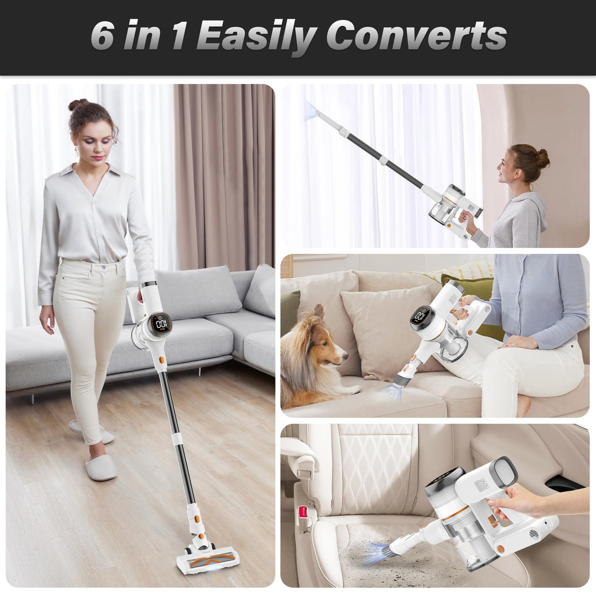Cordless Stick Vacuum Cleaner 40000Pa Lightweight Handheld B657404