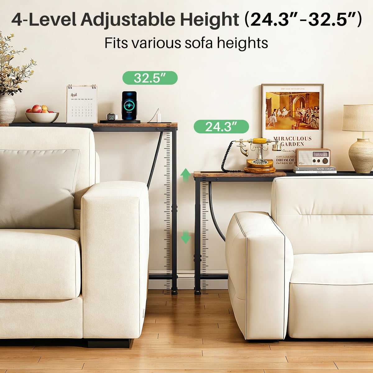 Narrow Console Table with Power Outlet U6962