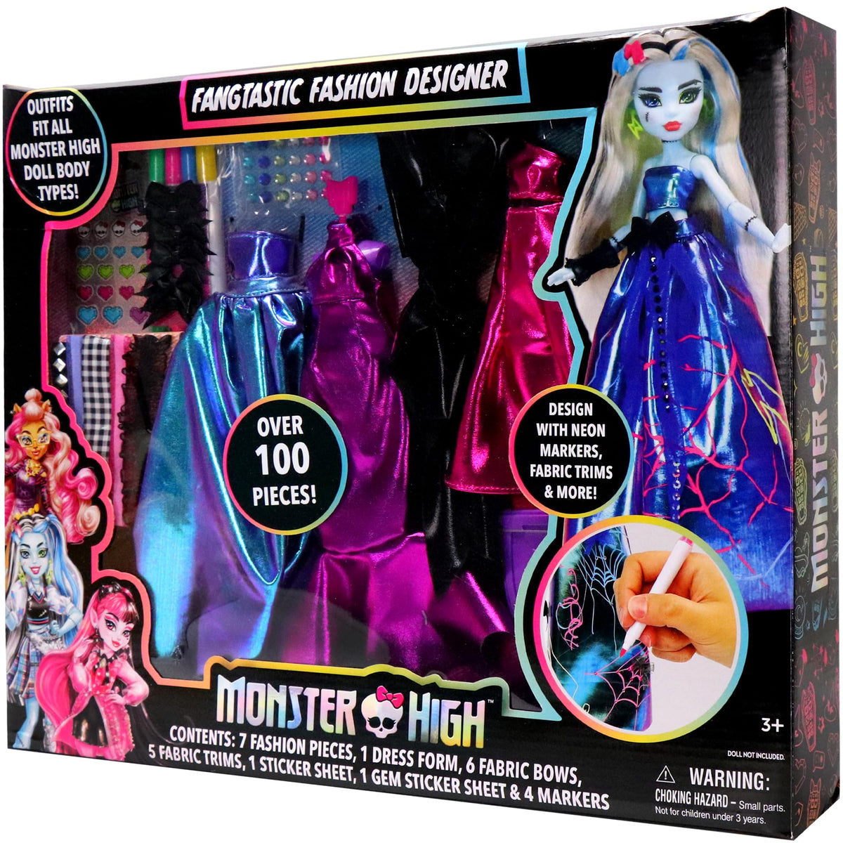 DIY Doll Clothing Craft Kit with Fabric & Sketchbook E614