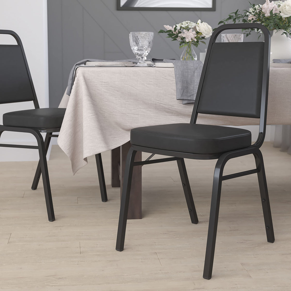 Black Stackable Banquet Chair U357