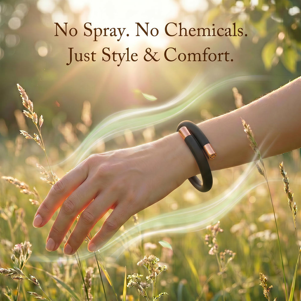 Black 4 Pack Mosquito Repellent Bracelets H491