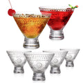 6 Pack 8 oz Stemless Martini Glasses B759