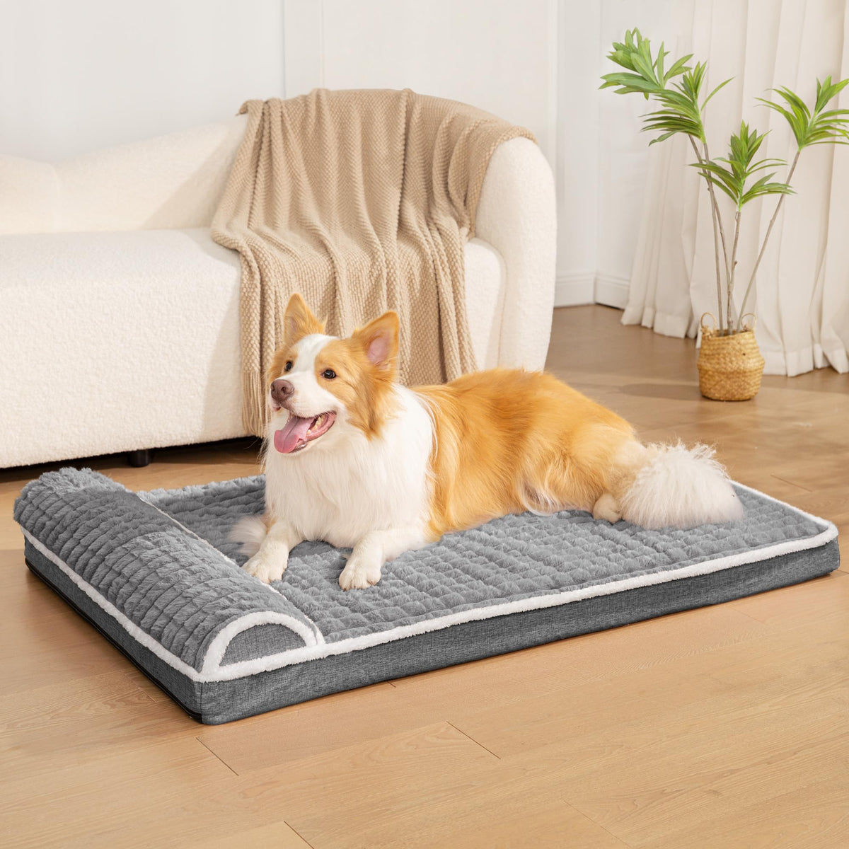 Large Dog Bed 36''X24'' Grey N928745