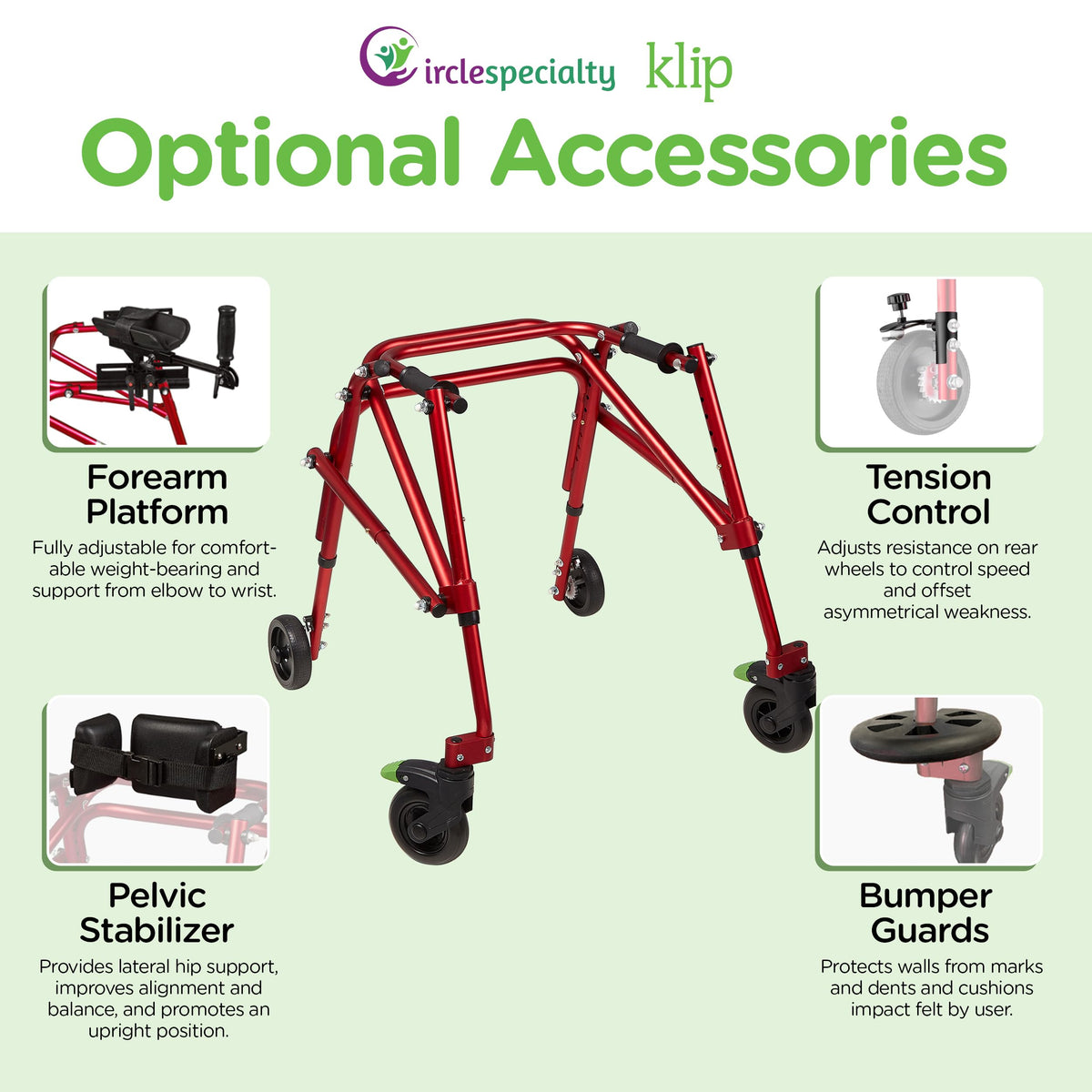 Posterior Rollator Walker 4 Wheel W67529