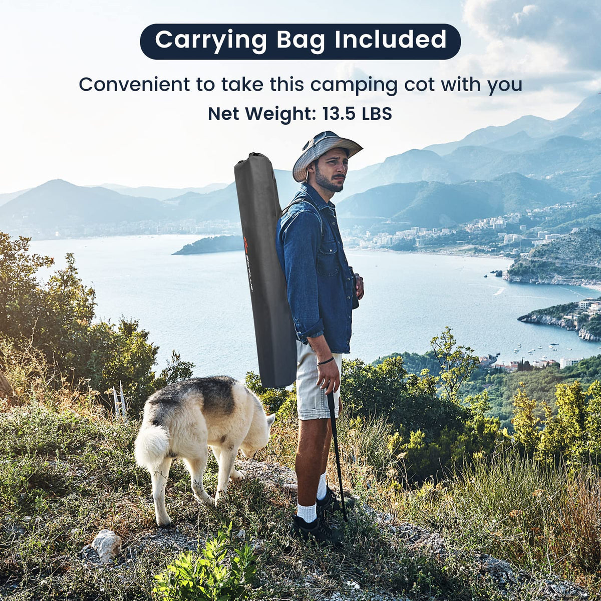 Folding Camping Cot with Carrying Bag X279