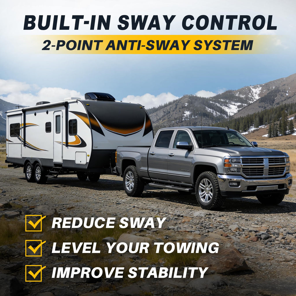 Weight Distribution Hitch with Sway Control, 10000 lbs Towing, 2-Inch Shank G5646