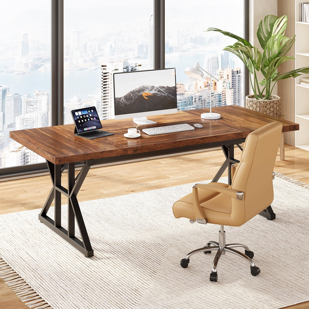 70.8-Inch Wooden Office Desk G7696