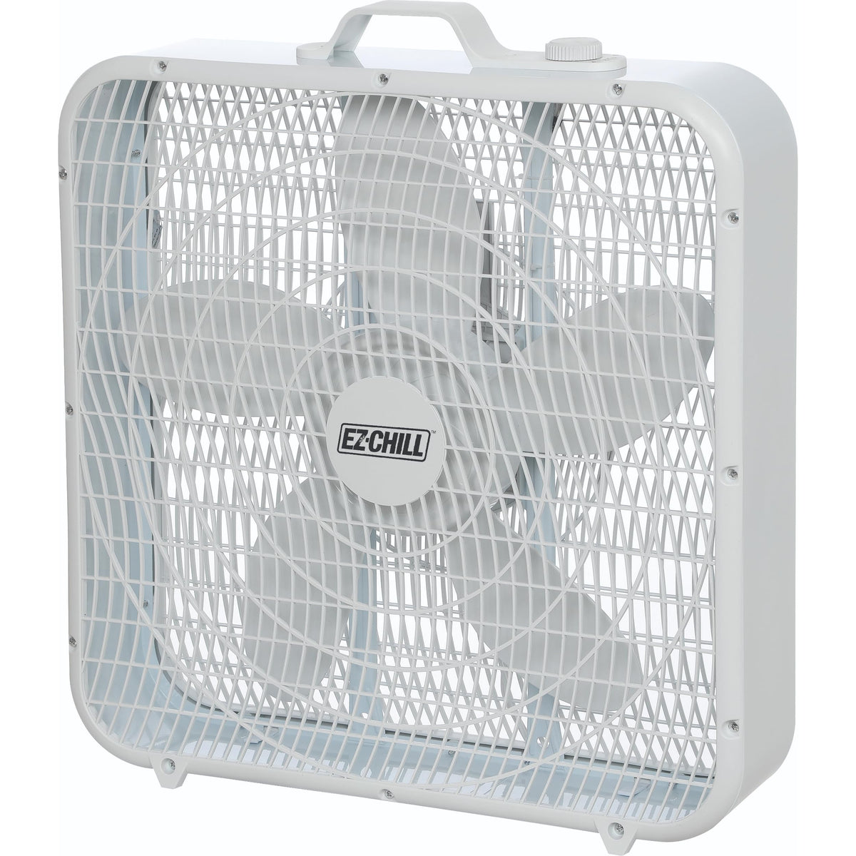 20-Inch Portable Box Fan with 3-Speed Control White O177