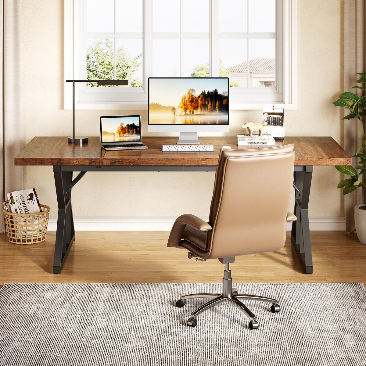 70.8-Inch Wooden Office Desk G7696