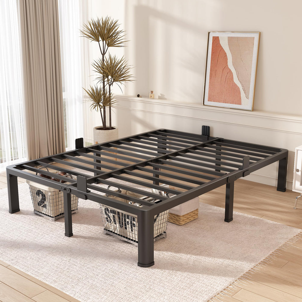 Queen Size 14 Inch Metal Platform Bed Frame T6933