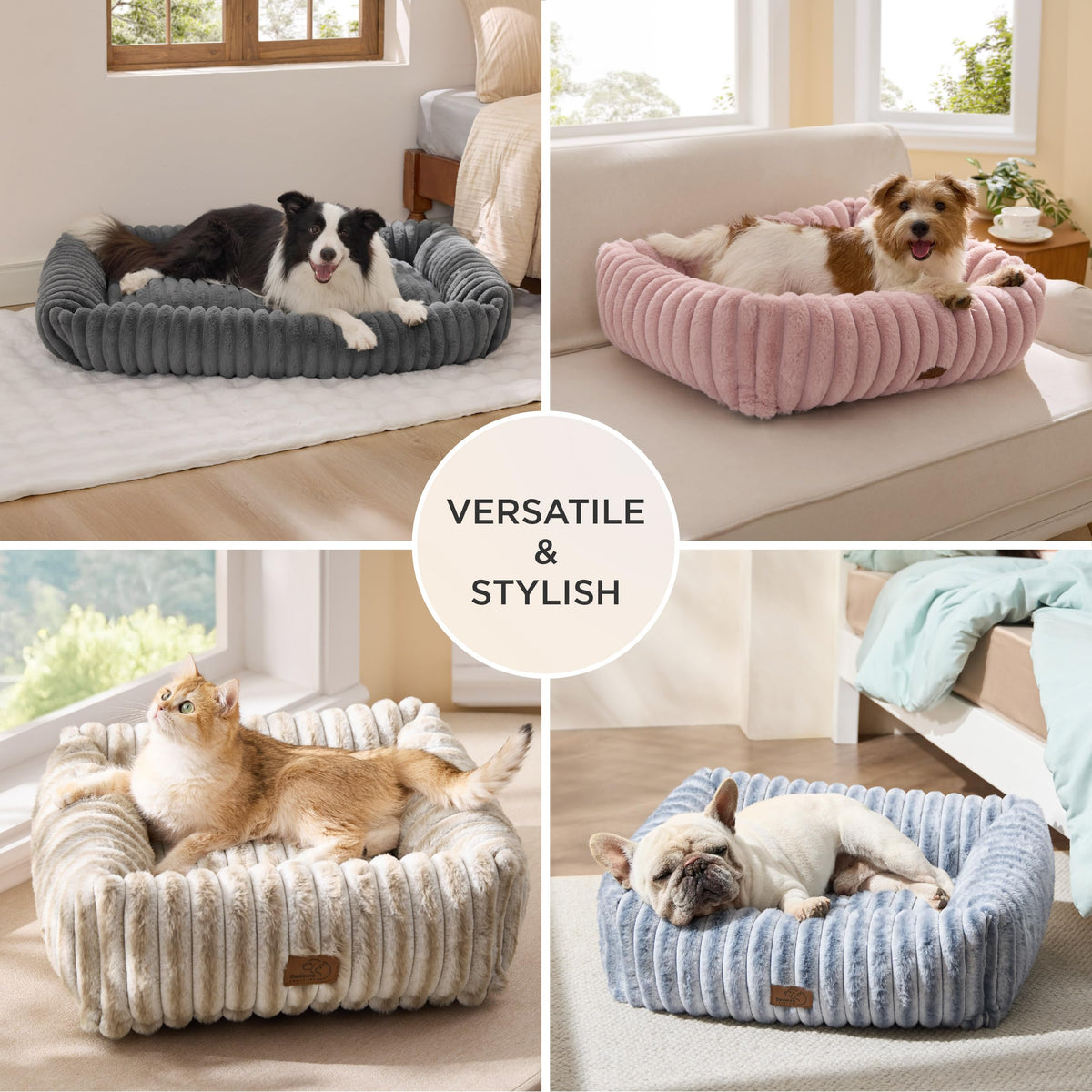 Cream Washable Dog Bed E83386