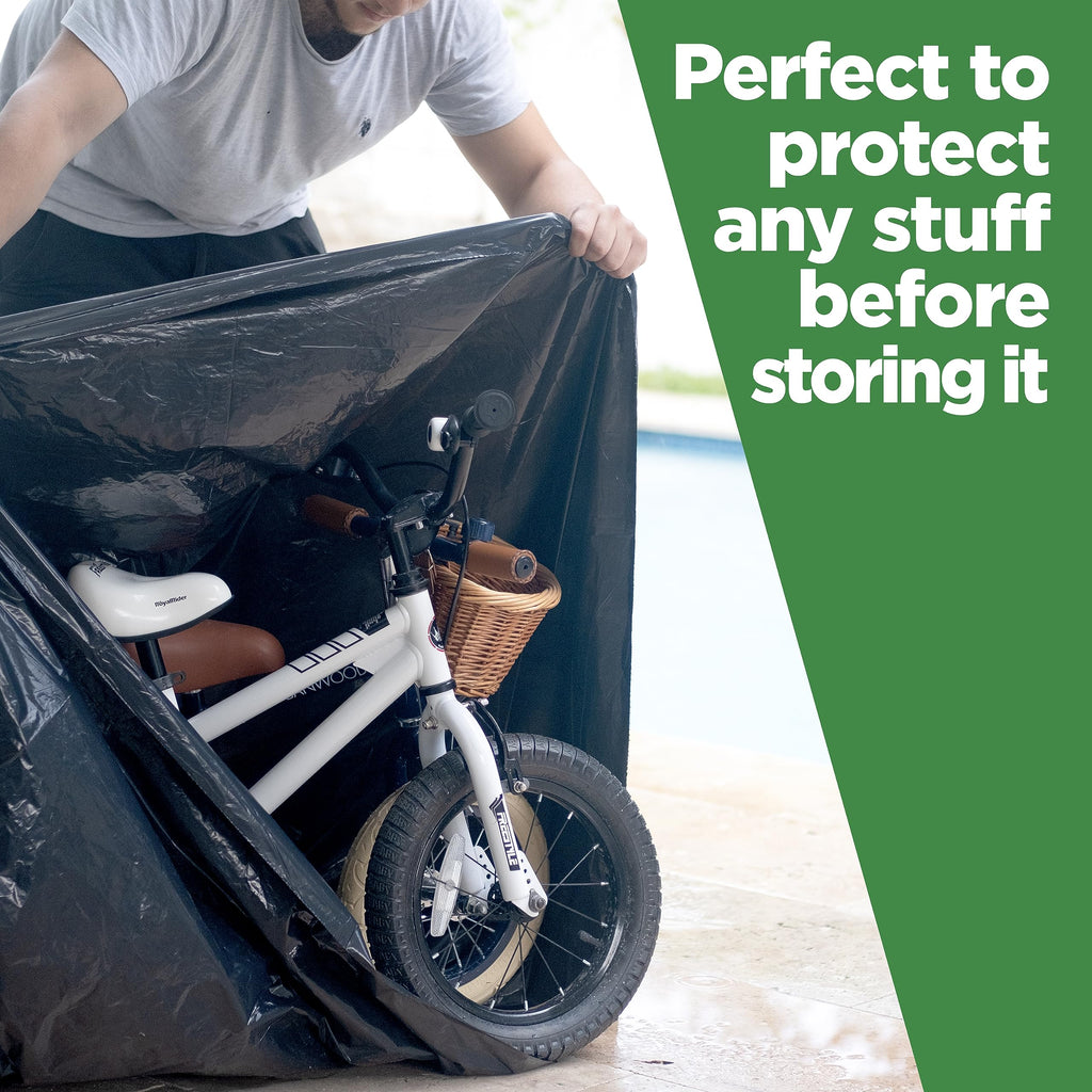 95 Gallon Heavy Duty Contractor Trash Bags, 25 Ct, Black, 1.2 Mil Z6551